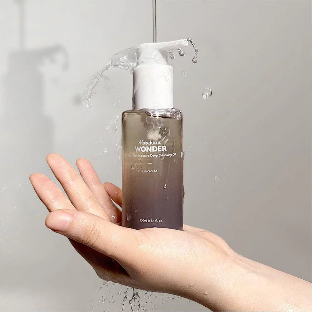 Haruharu Wonder Black Rice Deep Cleansing Oil - Huile démaquillante hydratante au riz noir(150ml)