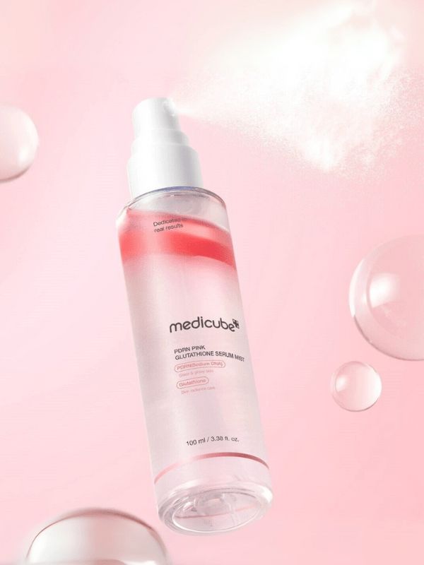 medicube - PDRN Pink Glutathione Serum Mist - Brume sérum PDRN glutathion rose éclaircissant