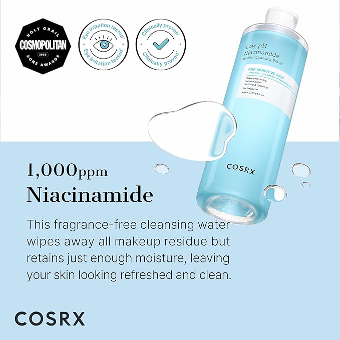 COSRX Low pH Niacinamide Micellar Cleansing Water (400ml)