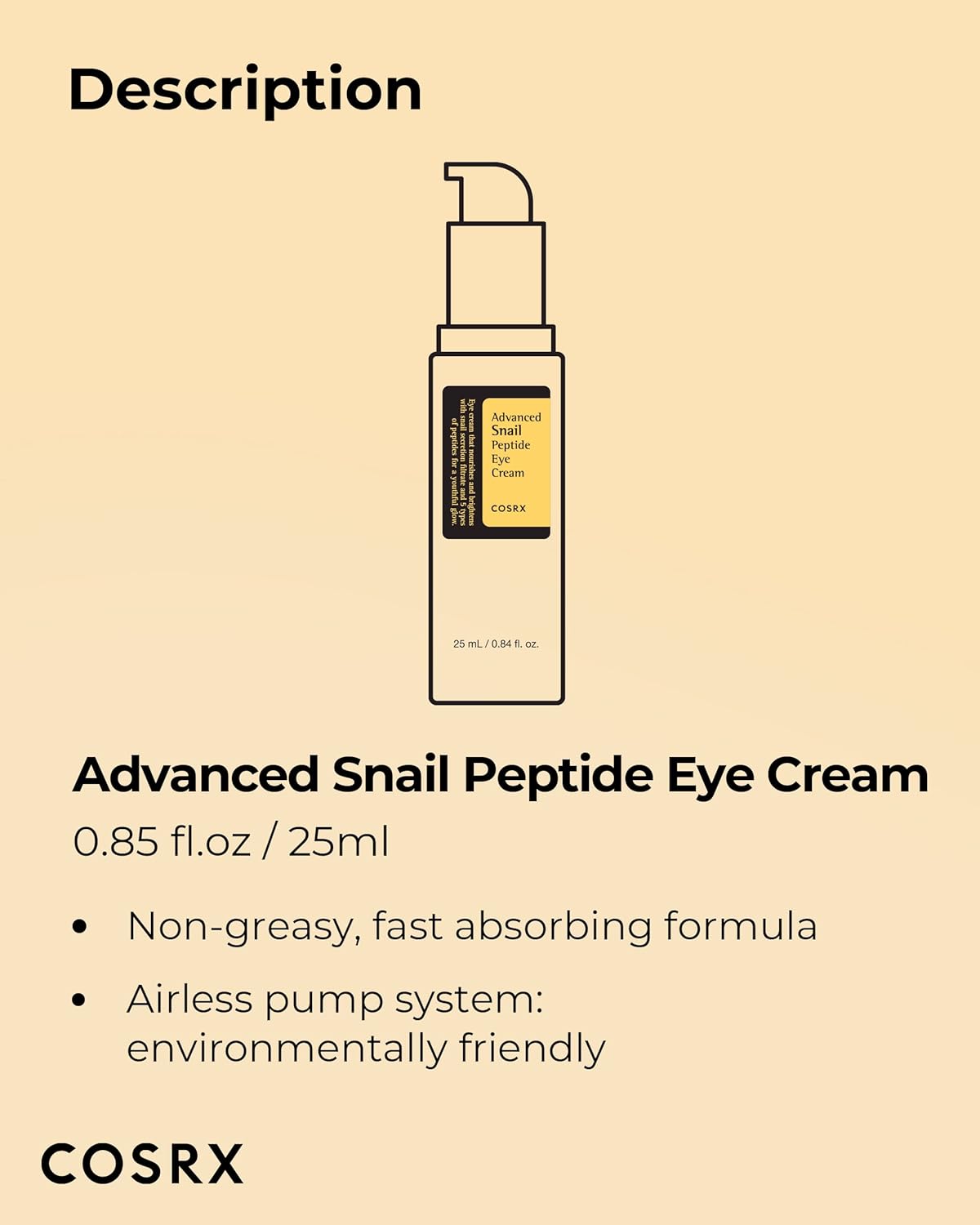 COSRX Advanced Snail Peptide Eye Cream (25ml)