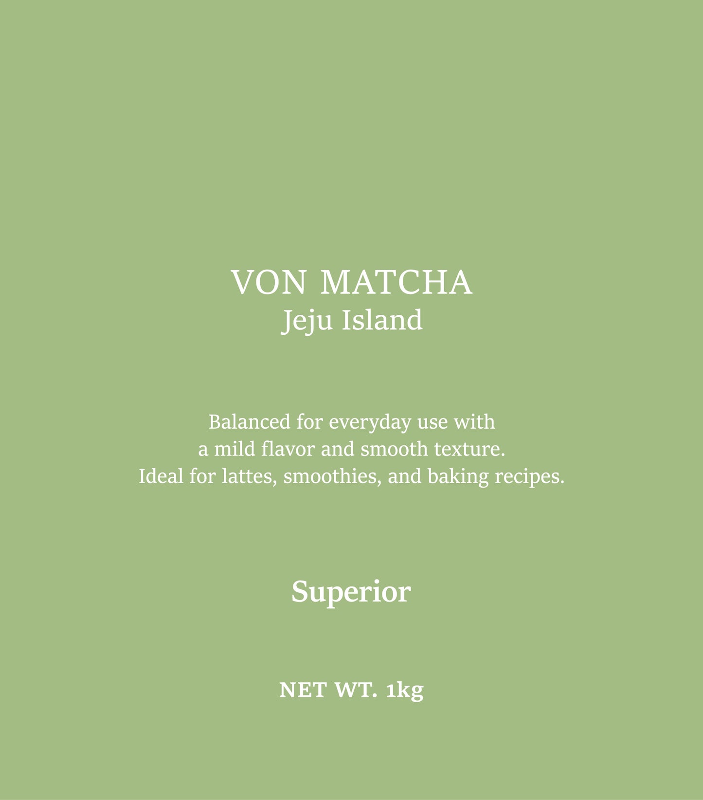 VON MATCHA Superior grade 1KG