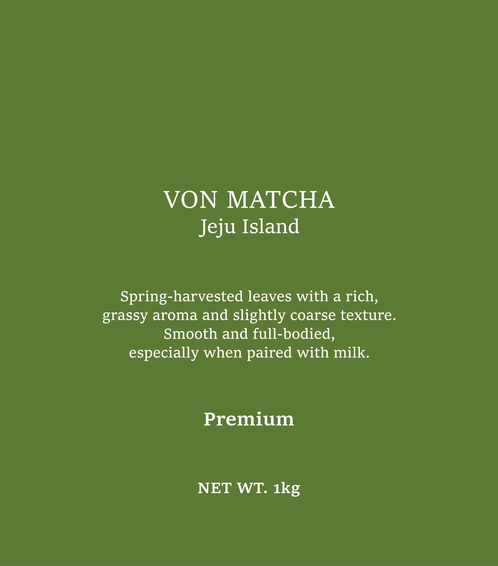 Von Matcha Premium grade 1KG