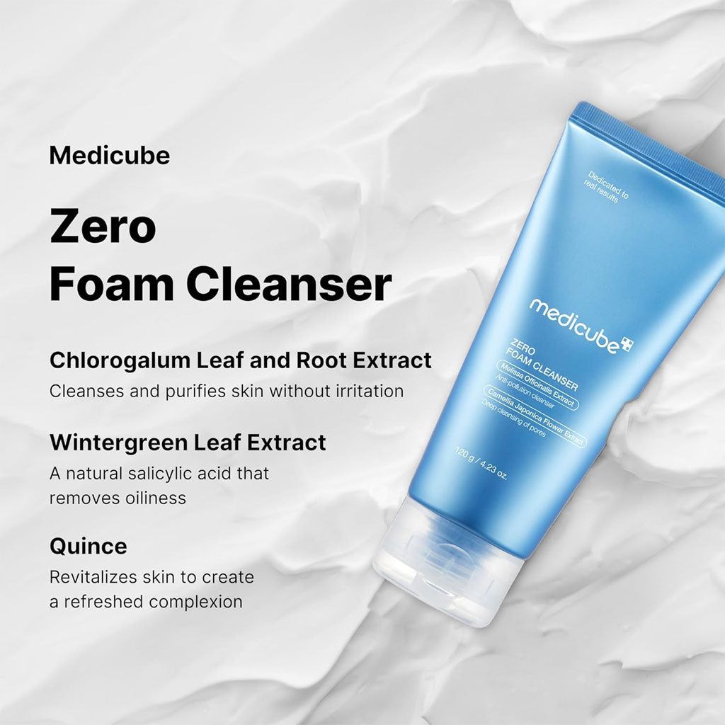 MEDICUBE ZERO FOAM CLEANSER - Mousse nettoyante (120g)