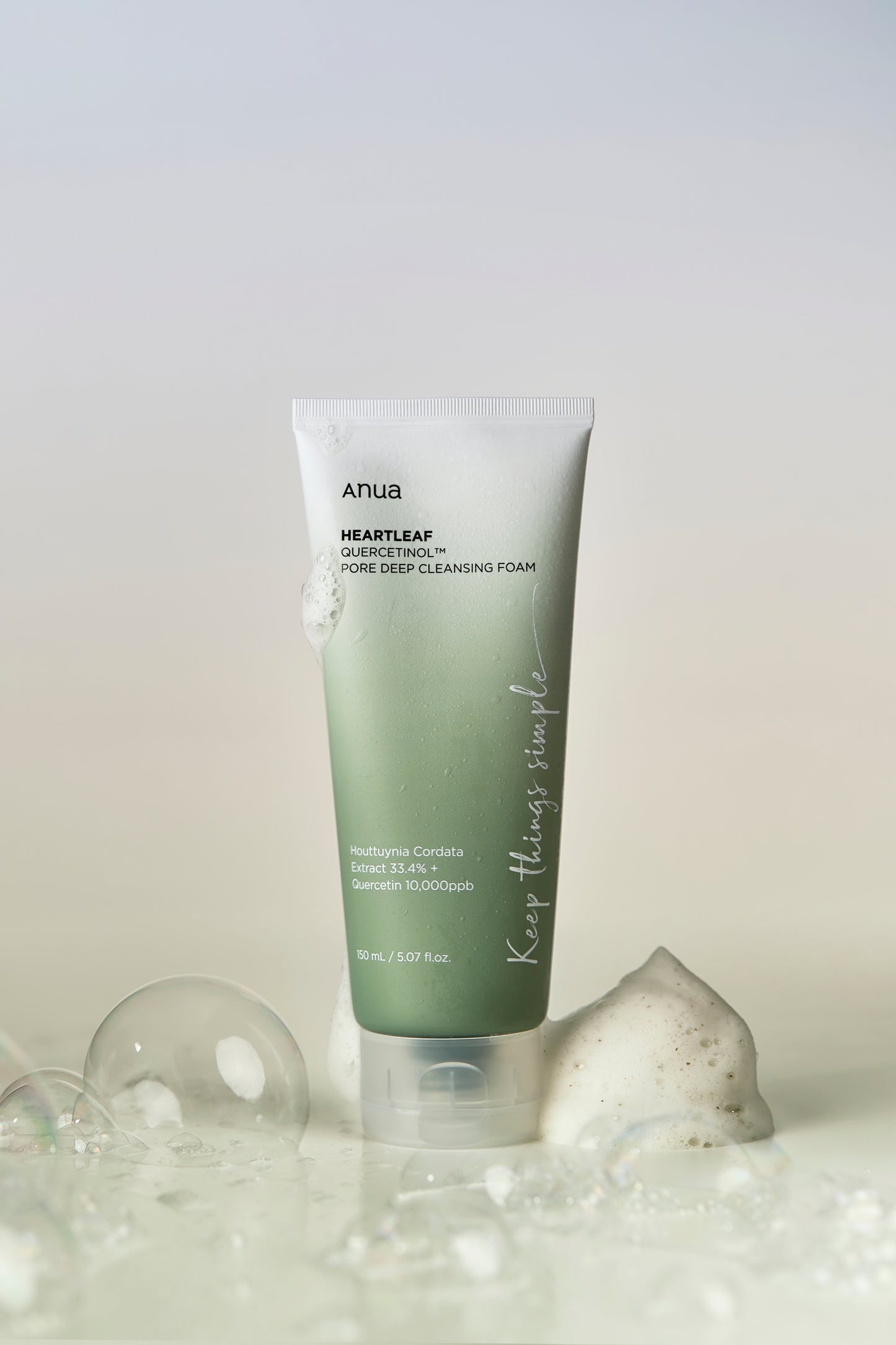 ANUA - HEARTLEAF QUERCETINOL PORE DEEP CLEANSING FOAM (150ML)