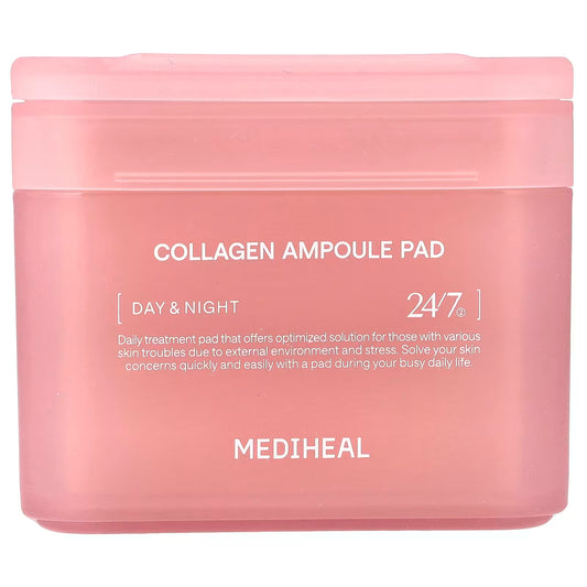 MEDIHEAL Collagen Ampoule Pad (100 pads) | Fermeté & Anti-Âge