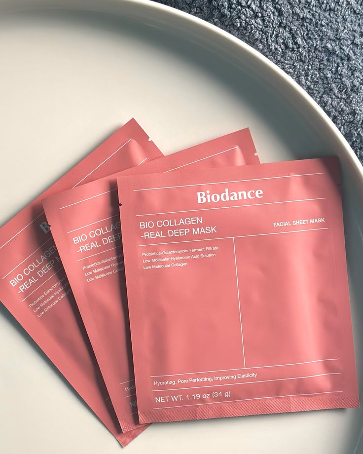 Masques Biodance Bio-Collagen : Collection Complète Hydro-Collagen, Ceranol, Vita Radiance & Kelp | Peau Repulpée, Hydratée et Éclatante ( 4 pièces )