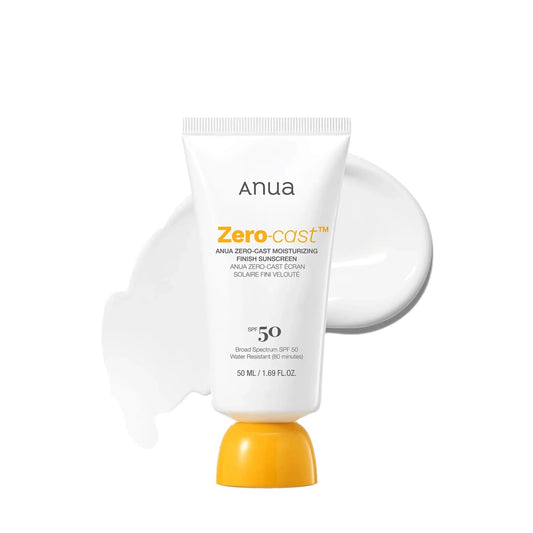 Anua Zero-Cast Moisturizing Sunscreen (50ml) | Crème Solaire Invisible