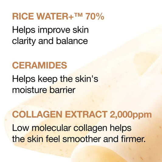 ANUA - Rice 70 Glow Collagen Mask Masque tissu éclat au riz et au collagène ( 1ea)
