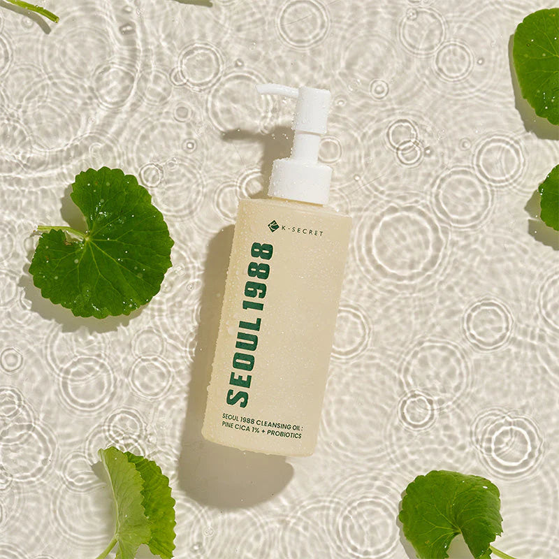 KSECRET SEOUL 1988 - Cleansing Oil : Pine Cica 1% + Probiotics - Huile nettoyante cica et probiotiques (200 ml)