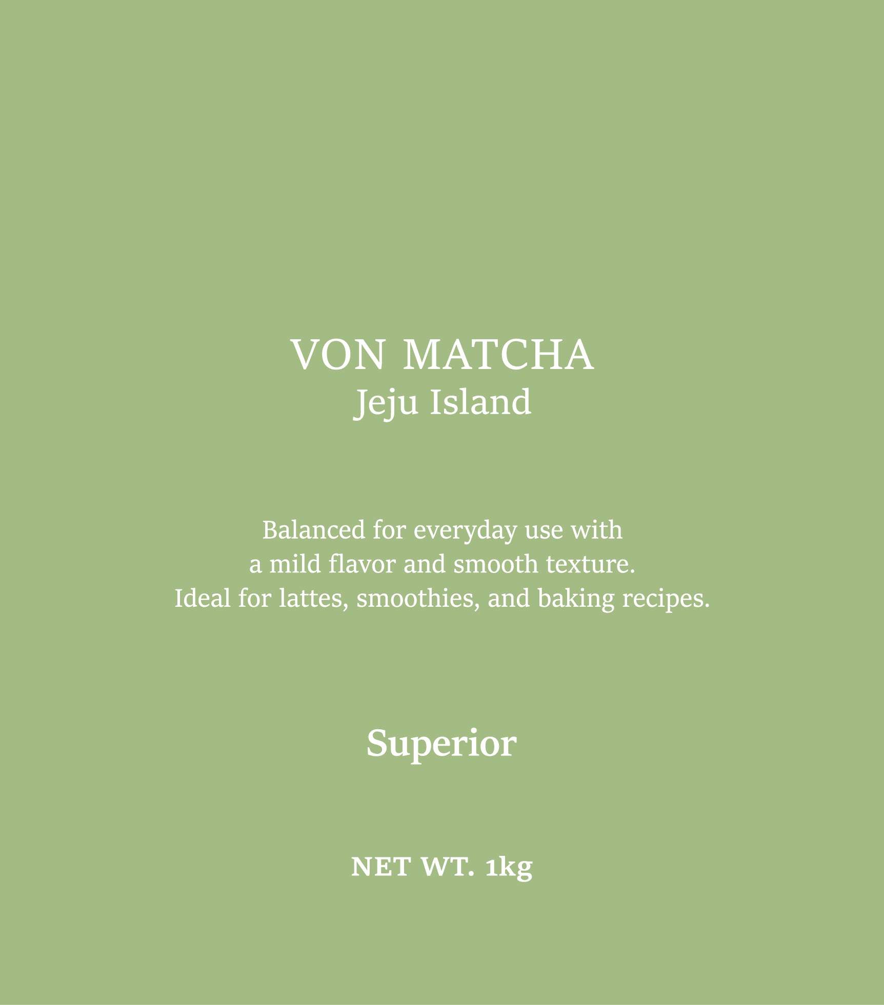 VON MATCHA Superior grade 1KG