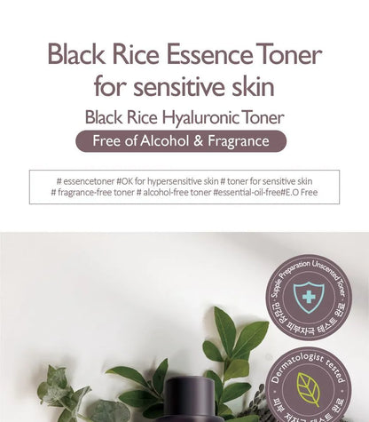 Haruharu wonder - Black Rice Hyaluronic Toner Fragrance Free - Tonique au riz noir et à l'acide hyaluronique sans parfum