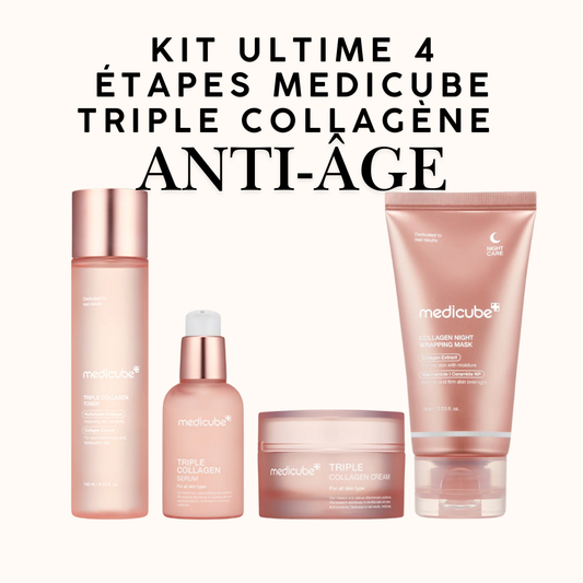 Kit Ultime 4 Étapes Medicube Triple Collagène Anti-Âge - Routine Complete Anti-Rides (Masque Inclus)