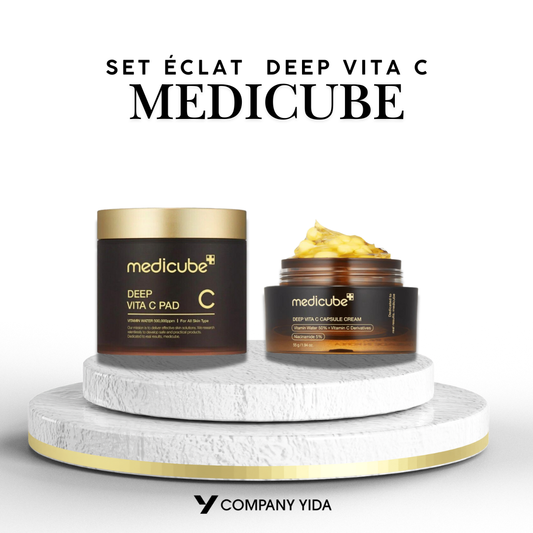 Set Éclat Medicube Deep Vita C : Duo Pads et Crème à la Vitamine C – Votre Solution Anti-Taches et Anti-Oxydante