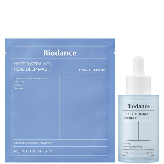 Duo Biodance Barrière : Sérum Hydratant et Masque Hydro Ceranol – Le Secret Coréen pour une Peau Forte et Apaisée