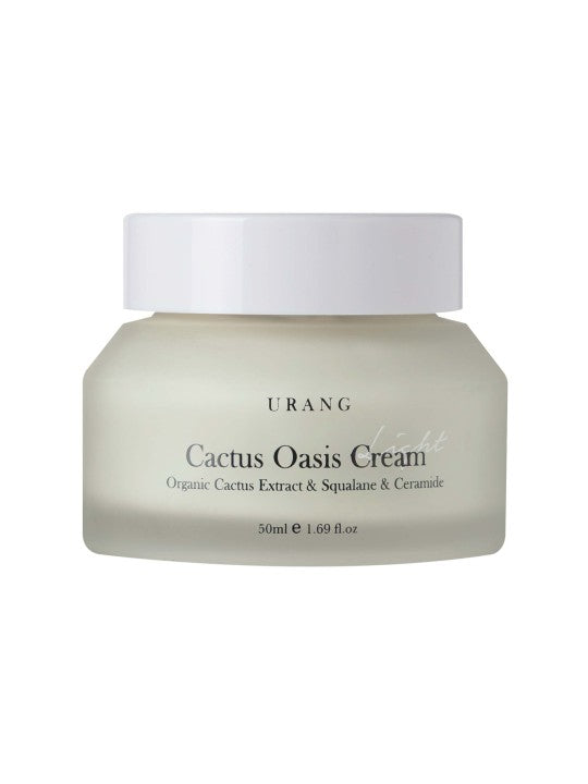 URANG Cactus Oasis Cream Hydratation et Réparation Vegan avec Extrait de Cactus Coréen Biologique et Céramides 50ml