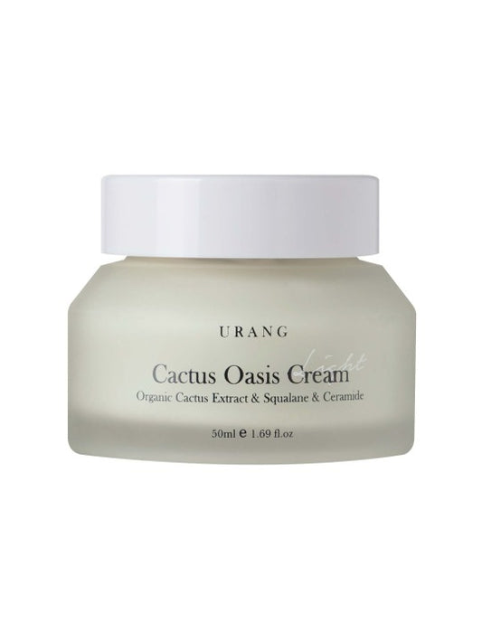 URANG Cactus Oasis Cream Hydratation et Réparation Vegan avec Extrait de Cactus Coréen Biologique et Céramides 50ml