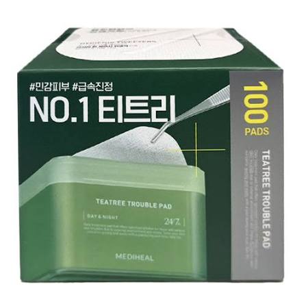 MEDIHEAL Teatree Trouble Pad (100 pads) | Anti-Imperfections & Cica